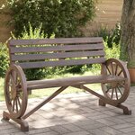 vidaXL Banc de jardin 2 places bois de sapin massif