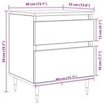 vidaXL Cabinet de chevet avec tiroir Chêne noir 40 x 35 x 50 cm