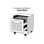 Boîte 10 dossiers suspendus POLYPRO ULTIMATE Tiroirs Fond 15 mm Jaune ELBA