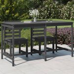 vidaXL Table de jardin gris 203 5x90x110 cm bois massif de pin