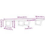 vidaXL Étagère de vasque murale acier et bois massif d'acacia