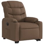 vidaXL Fauteuil inclinable électrique marron tissu