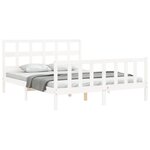 vidaXL Cadre de lit sans matelas blanc 160x200 cm bois de pin massif