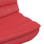 vidaXL Chaise pivotante Rouge 63 x 75 x 76 cm Faux cuir