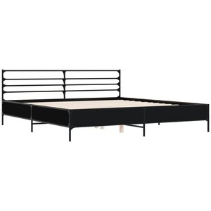 vidaXL Cadre de lit sans matelas noir 180x200 cm
