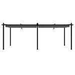 vidaXL Tonnelle avec toit rétractable anthracite 3x6 m aluminium