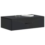 vidaXL Table d'appoint murale 59 x 34 5 x 17 cm Bois d'ingénierie Noir
