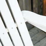 Fauteuil de jardin Adirondack à bascule rocking chair style néo-rétro assise dossier ergonomique bois sapin traité peint blanc