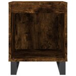 vidaXL Tables de chevet 2 Pièces chêne fumé 40x35x50 cm bois ingénierie