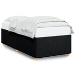 vidaXL Cadre de lit Noir 90x190 cm Tissu
