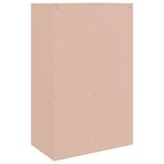vidaXL Buffet rose 67x39x107 cm acier