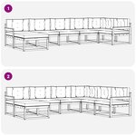 vidaXL Ensemble de canapés d'extérieur 7 pc Naturel et Anthracite
