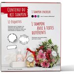 Tampon Vintage Bois FELICITATION avec 6 Formules et 3 Couleurs TRODAT