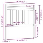 vidaXL Tête de lit 106x4x100 cm Bois massif de pin