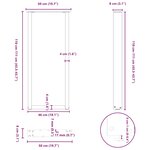 vidaXL Pieds de table de bar en U 2 pièces blanc 50 x (110-111) cm acier