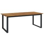 vidaXL Ensemble de salle à manger pour jardin 7 Pièces Noir