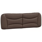 vidaXL Coussin de tête de lit Hvar marron 160 cm similicuir