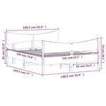vidaXL Cadre de lit sans matelas 135x190 cm bois de pin massif