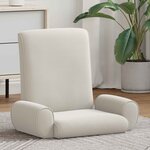 vidaXL Fauteuil de sol ajustable Avoine Velours grainé