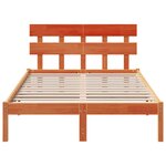 vidaXL Cadre de lit Marron 120 x 200 cm Bois de pin massif
