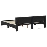 vidaXL Cadre de lit Chêne noir 200 x 200 cm Bois d'ingénierie