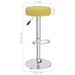 vidaXL Tabourets de bar lot de 2 vert tissu