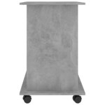vidaXL Bureau d'ordinateur Gris béton 80x50x75 cm Bois d'ingénierie