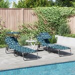 vidaXL Chauffe-soleils pliants 2 Pièces avec impression de feuilles 600D Tissu Oxford