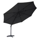 Vivaro gris: Parasol déporté ,rond Ø 350cm ,rotatif à 360°