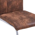 vidaXL Ensemble de salle à manger 9 Pièces Similicuir daim Marron