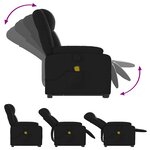 vidaXL Fauteuil inclinable de massage Noir Similicuir