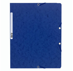 Chemise à élastiques sans Rabats carton 400g 24x32 cm Bleu EXACOMPTA
