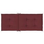 vidaXL Coussins de chaise dossier haut lot de 6 rouge bordeaux mélangé