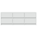 vidaXL Meuble TV avec LED blanc 140x34x50 cm bois d'ingénierie