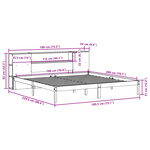 vidaXL Lit bibliothèque sans matelas blanc 180x200 cm bois pin massif