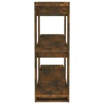 vidaXL Bibliothèque/Séparateur de pièce Chêne fumé 100x30x87 cm