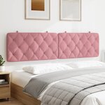 vidaXL Coussin de tête de lit rose 200 cm velours