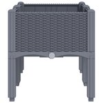 vidaXL Jardinière avec pieds gris 80x40x42 cm PP