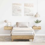 vidaXL Cadre de lit sans matelas chêne artisanal 90x200 cm