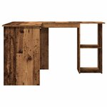 vidaXL Bureau d'angle vieux bois 120x140x75 cm bois d'ingénierie