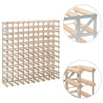 vidaXL Casier à bouteilles 120 bouteilles Pinède solide