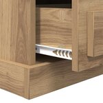 vidaXL Cabinet de chevet avec tiroir Chêne artisanal 36 x 43 x 60 cm