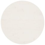 vidaXL Dessus de table Blanc Ø80x2 5 cm Bois de pin massif