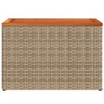 vidaXL Tables d'appoint de jardin 2 Pièces beige rotin bois massif