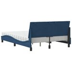 vidaXL Lit avec matelas bleu 140x190 cm tissu