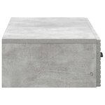 vidaXL Table d'appoint murale Gris béton 87 5 x 34 5 x 17 cm