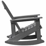 vidaXL Chaise Adirondack à bascule Gris clair HDPE