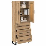 vidaXL Haut Armoire avec tiroir Chêne artisanal 69 5 x 34 x 180 cm