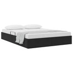 vidaXL Lit de Rangement avec tête de lit Noir 135 x 190 cm Velours