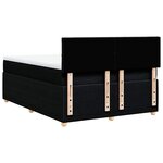 vidaXL Sommier à lattes de lit avec matelas Noir 160x200 cm Tissu